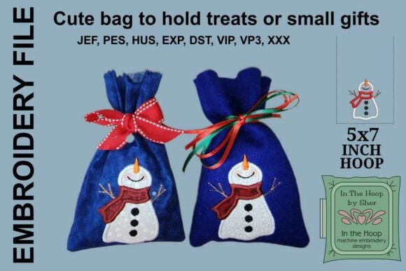 Review: Happy Snowman Applique Treat Bag Design