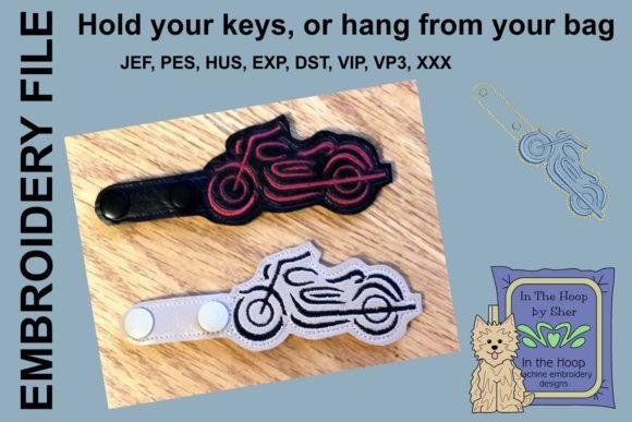 Review: Motorcycle Key Fob Embroidery Design