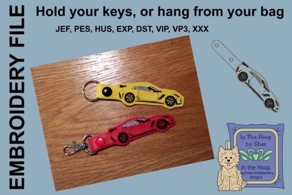 Reviewing the Sports Car Key Fob Embroidery Design